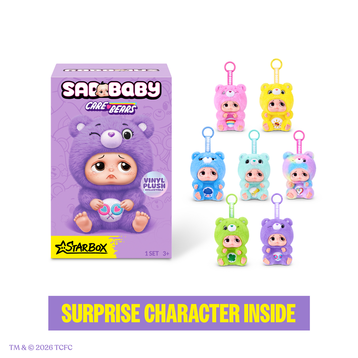 STARBOX Sad Baby Care Bears Series 1 Blind Box Keychains