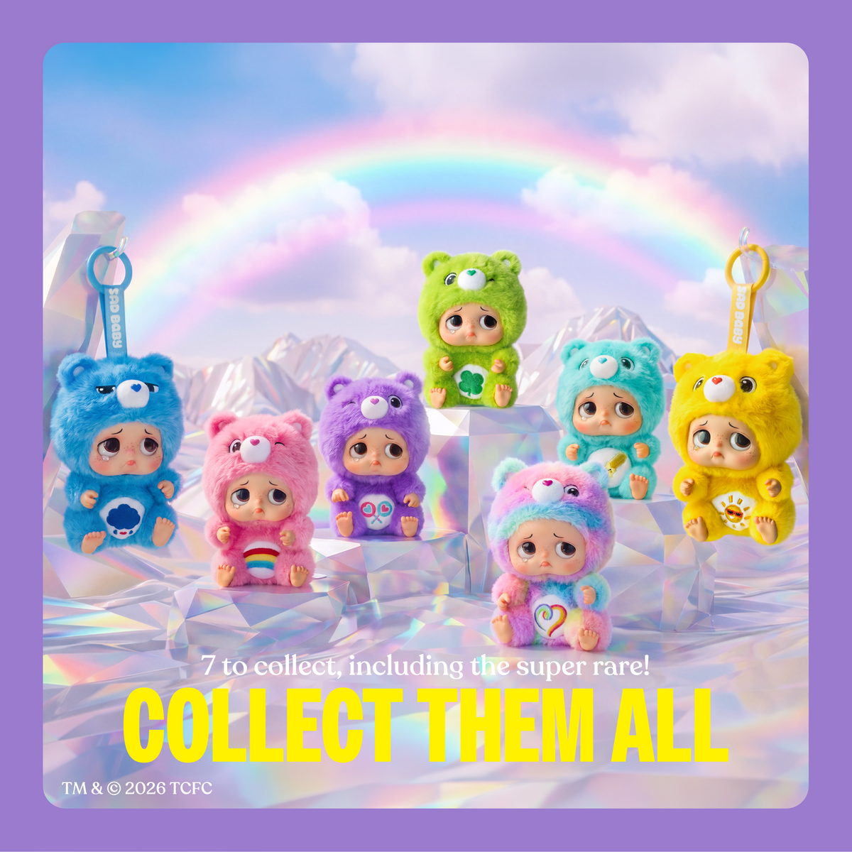 STARBOX Sad Baby Care Bears Series 1 Blind Box Keychains