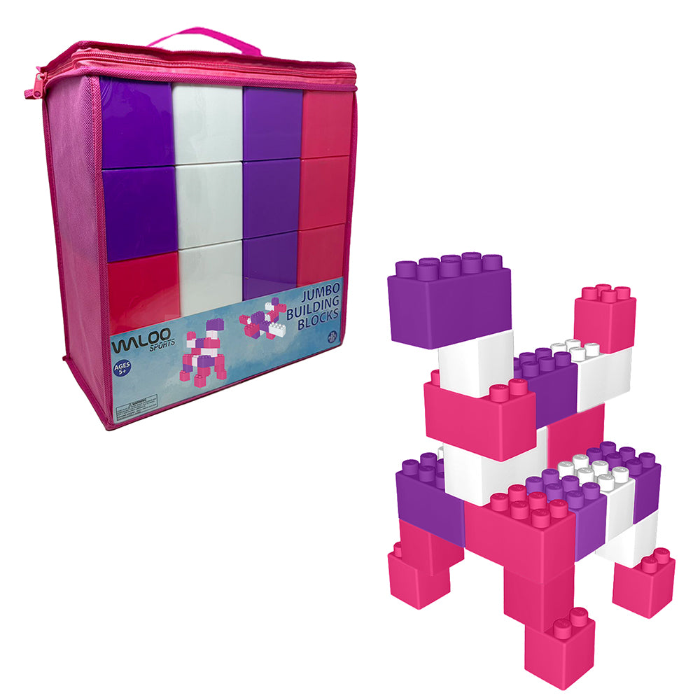 Big Stack Blocks WALOO Sports Jumbo Building Blocks Toy Set, Big Stacking Blocks with S ...