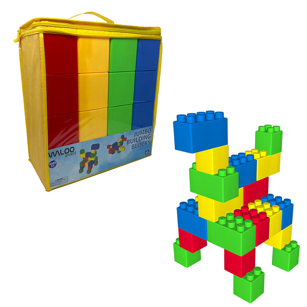 Jumbo Building Blocks - 25 Pc Set - Multiple Color Options