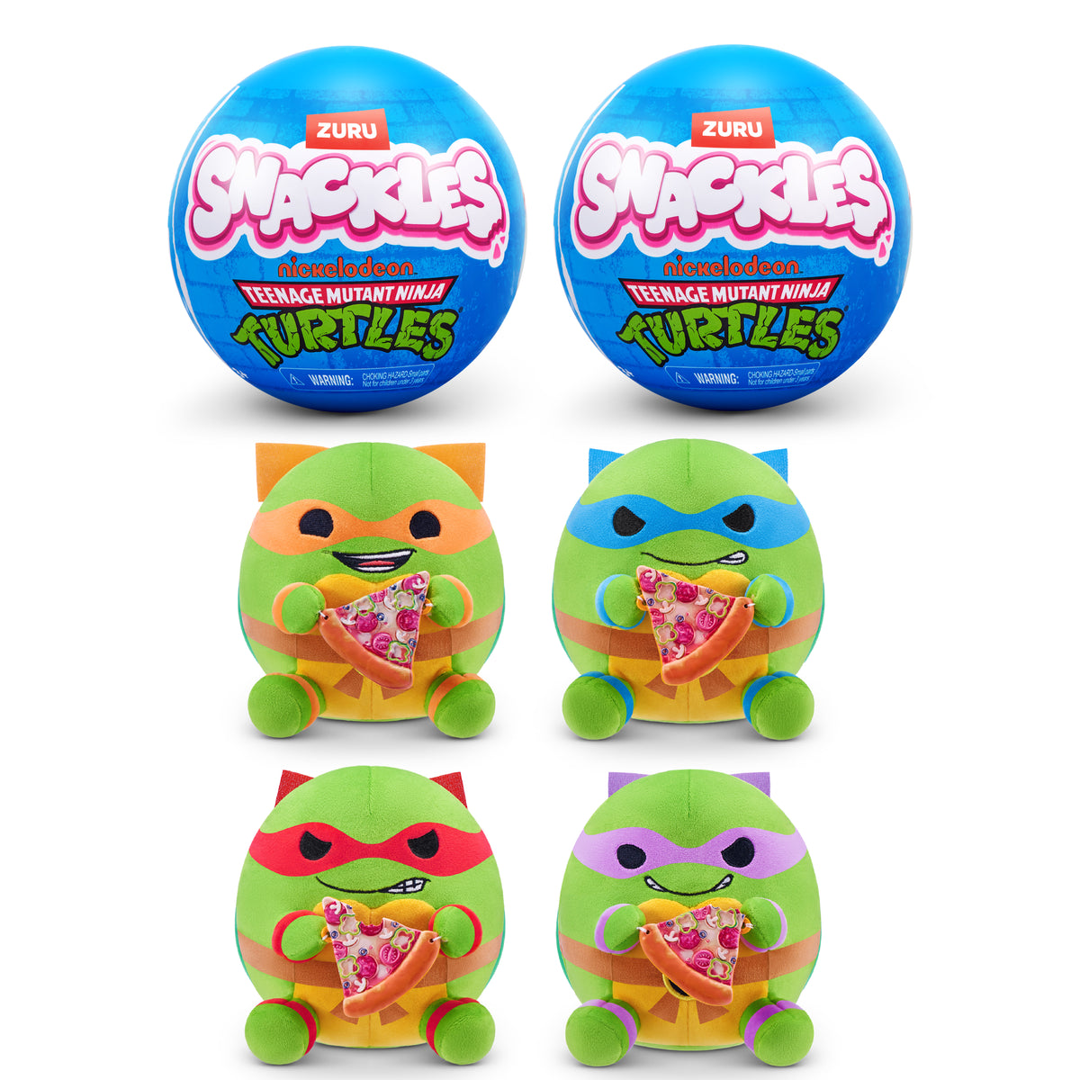 Zuru Snackles Small Sized 5.5 inch Plush Teenage Mutant Ninja Turtles Edition (Mystery-Surprise)