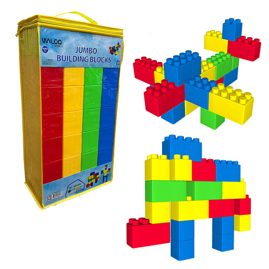 Jumbo Building Blocks - 43 Pc Set - Multiple Color Options