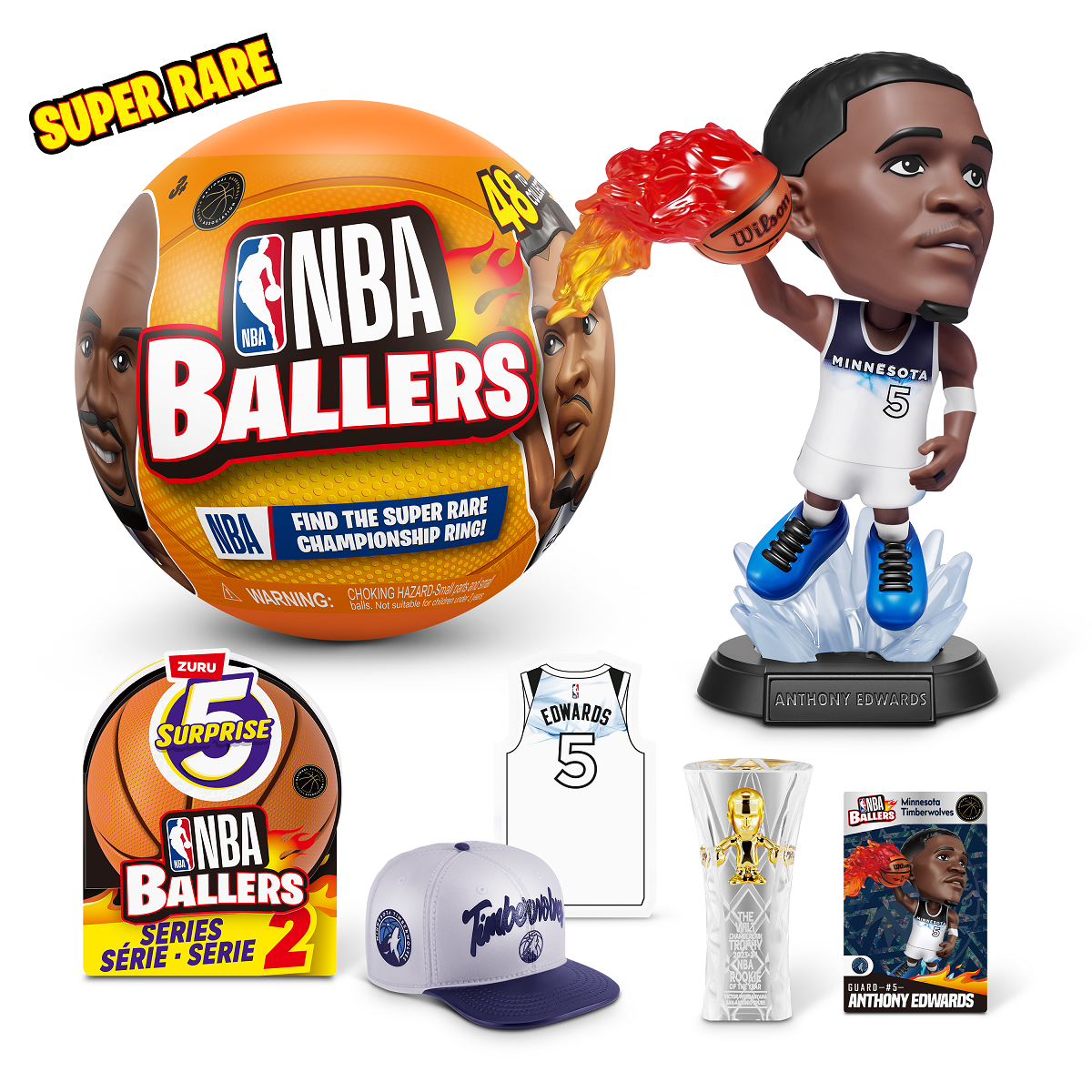 Zuru 5 Surprise NBA Ballers Series 2, Collectible Mystery Capsule, Toy