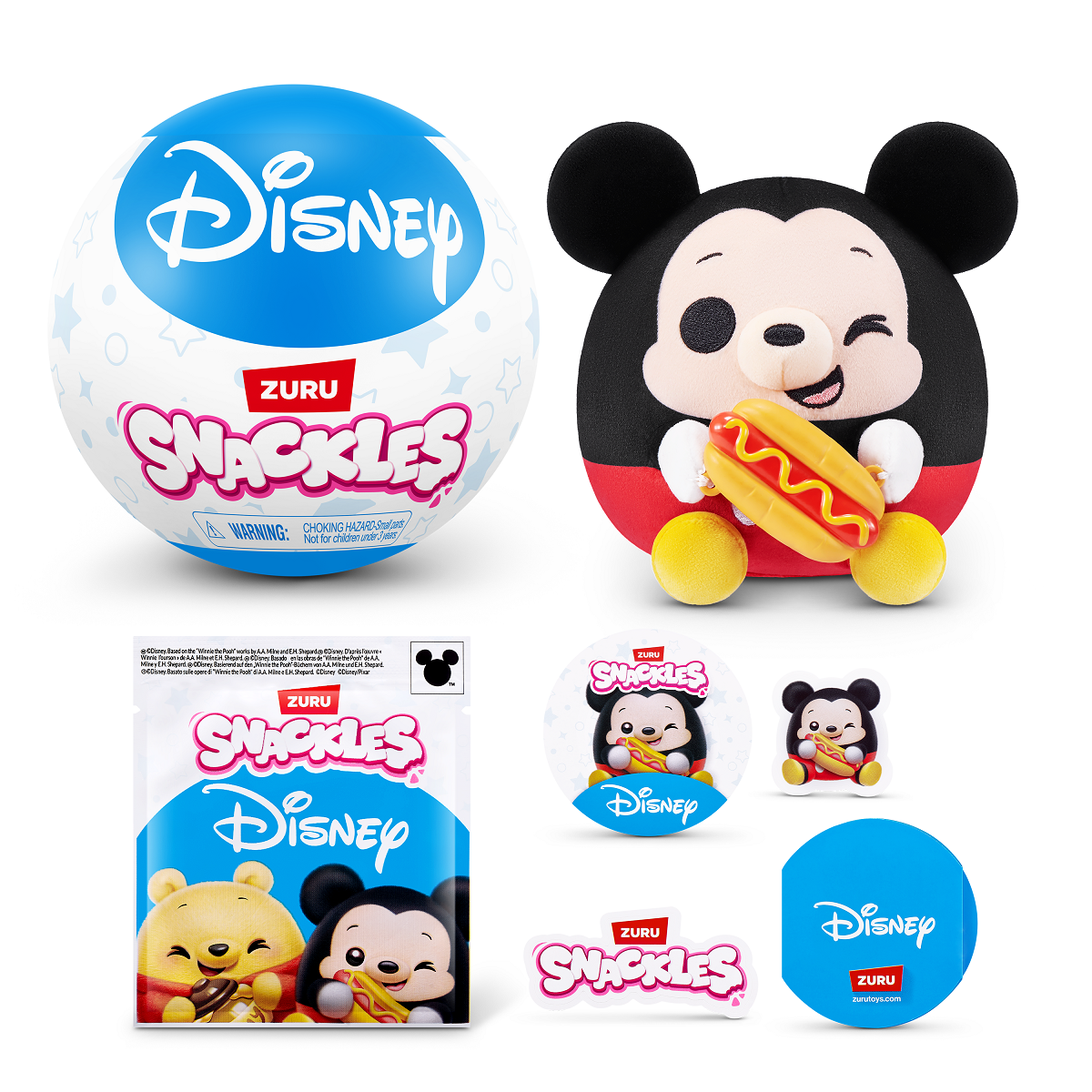 Zuru Snackles Licensed Character Disney Small Sized 5.5 inch Plush (Mystery-Surprise)