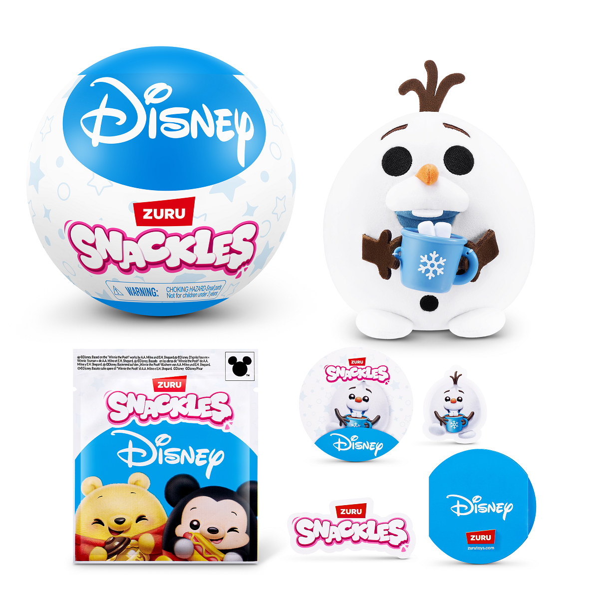 Zuru Snackles Licensed Character Disney Small Sized 5.5 inch Plush (Mystery-Surprise)