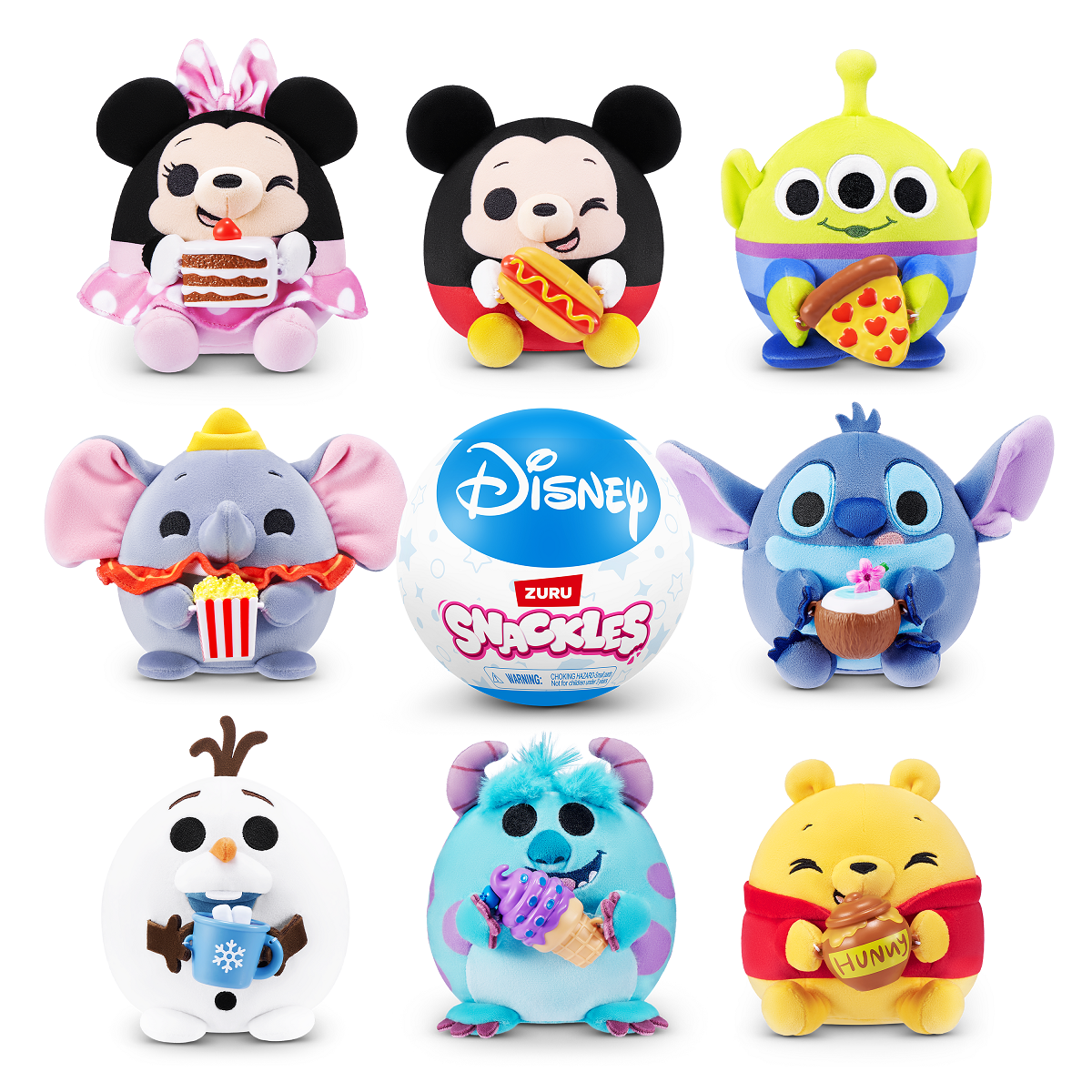 Zuru Snackles Licensed Character Disney Small Sized 5.5 inch Plush (Mystery-Surprise)