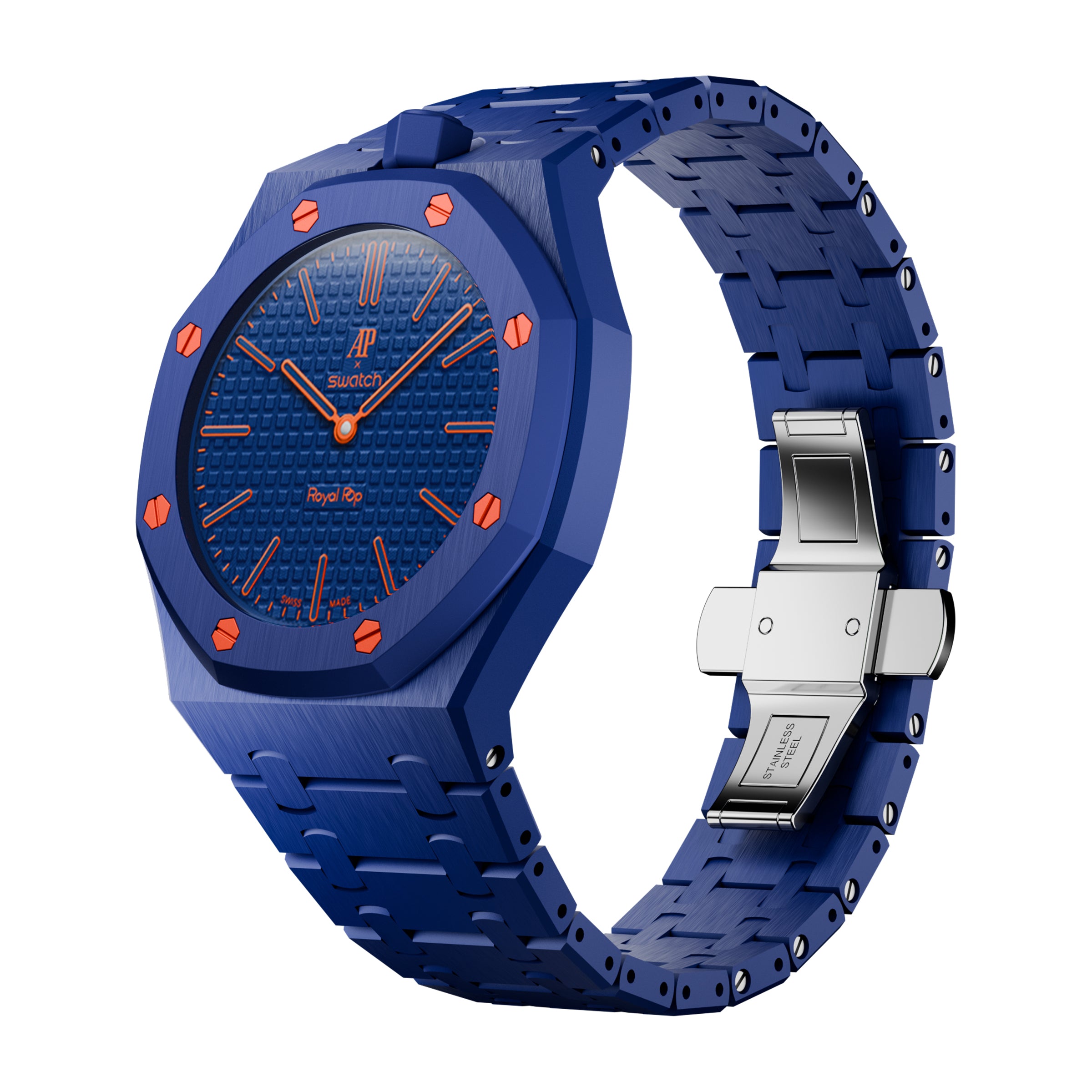 AP x Swatch Royal Pop Integrated Link Bracelet Band – Ocean Navy