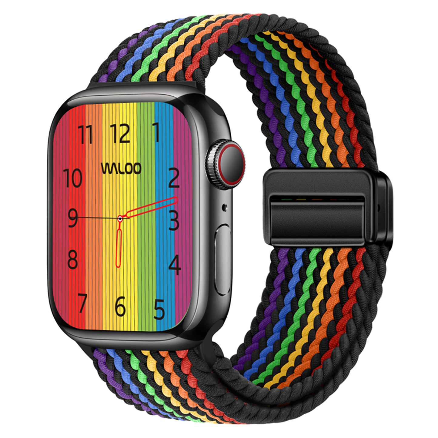 Waloo Braided Nylon Magnetic Loop Band For Apple Watch