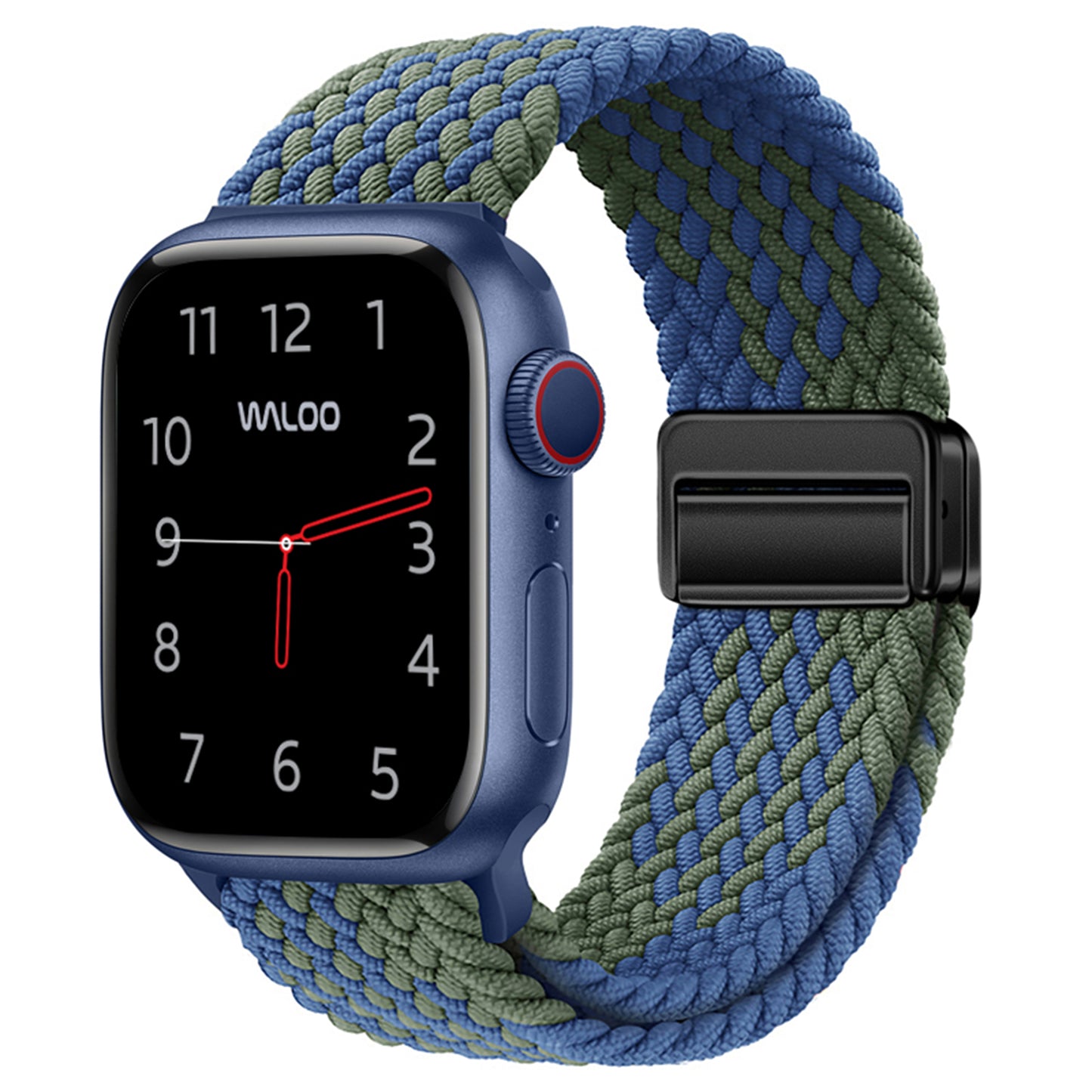 Waloo Braided Nylon Magnetic Loop Band For Apple Watch