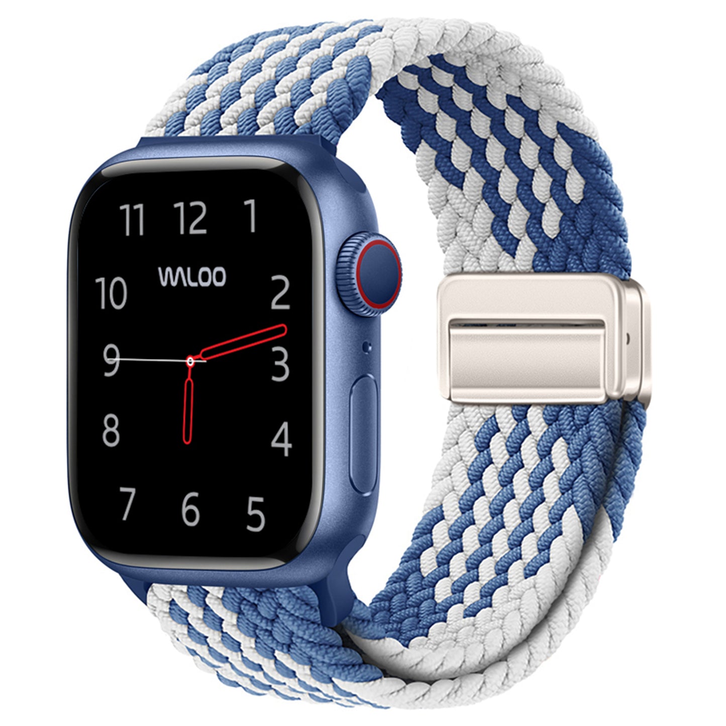 Waloo Braided Nylon Magnetic Loop Band For Apple Watch