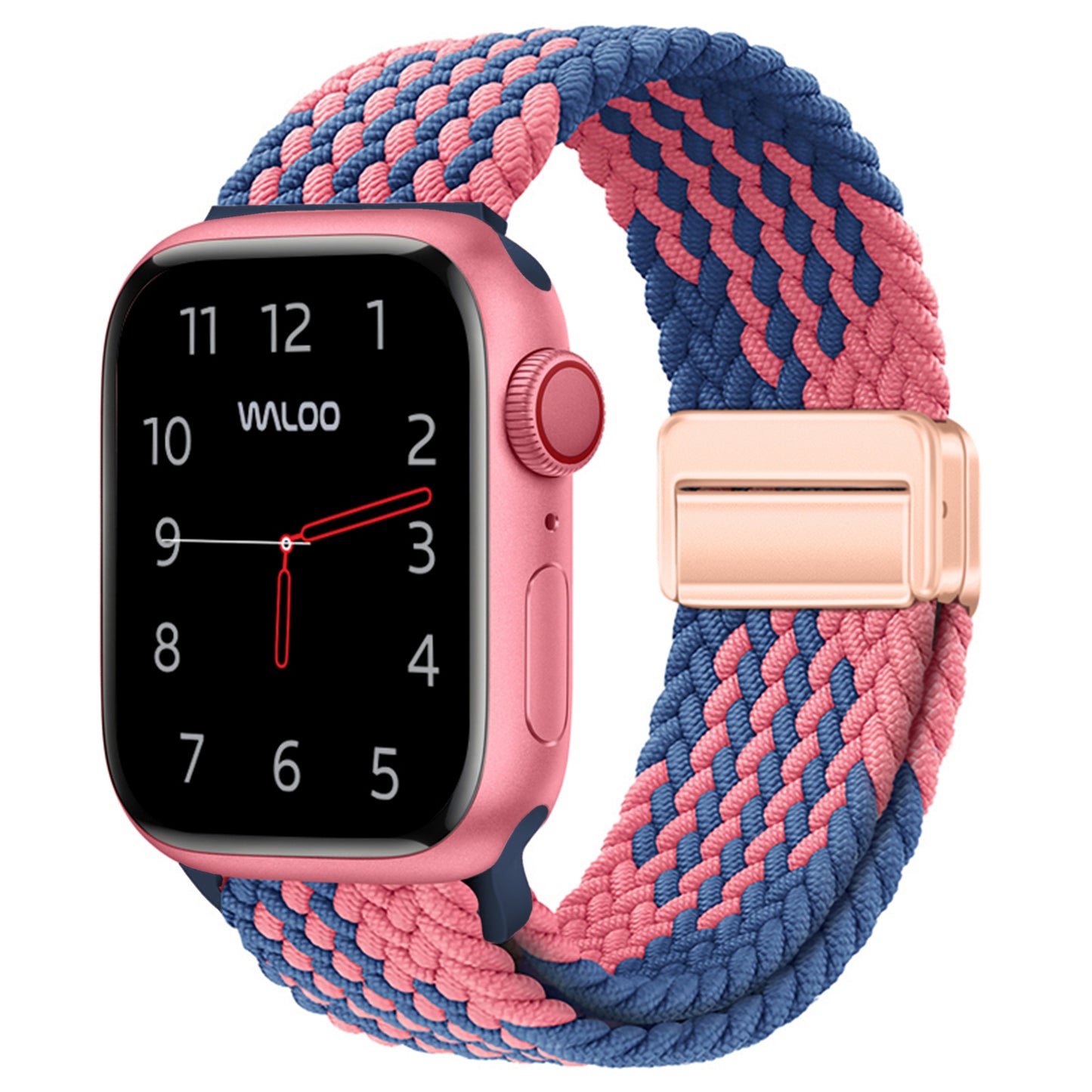 Waloo Braided Nylon Magnetic Loop Band For Apple Watch