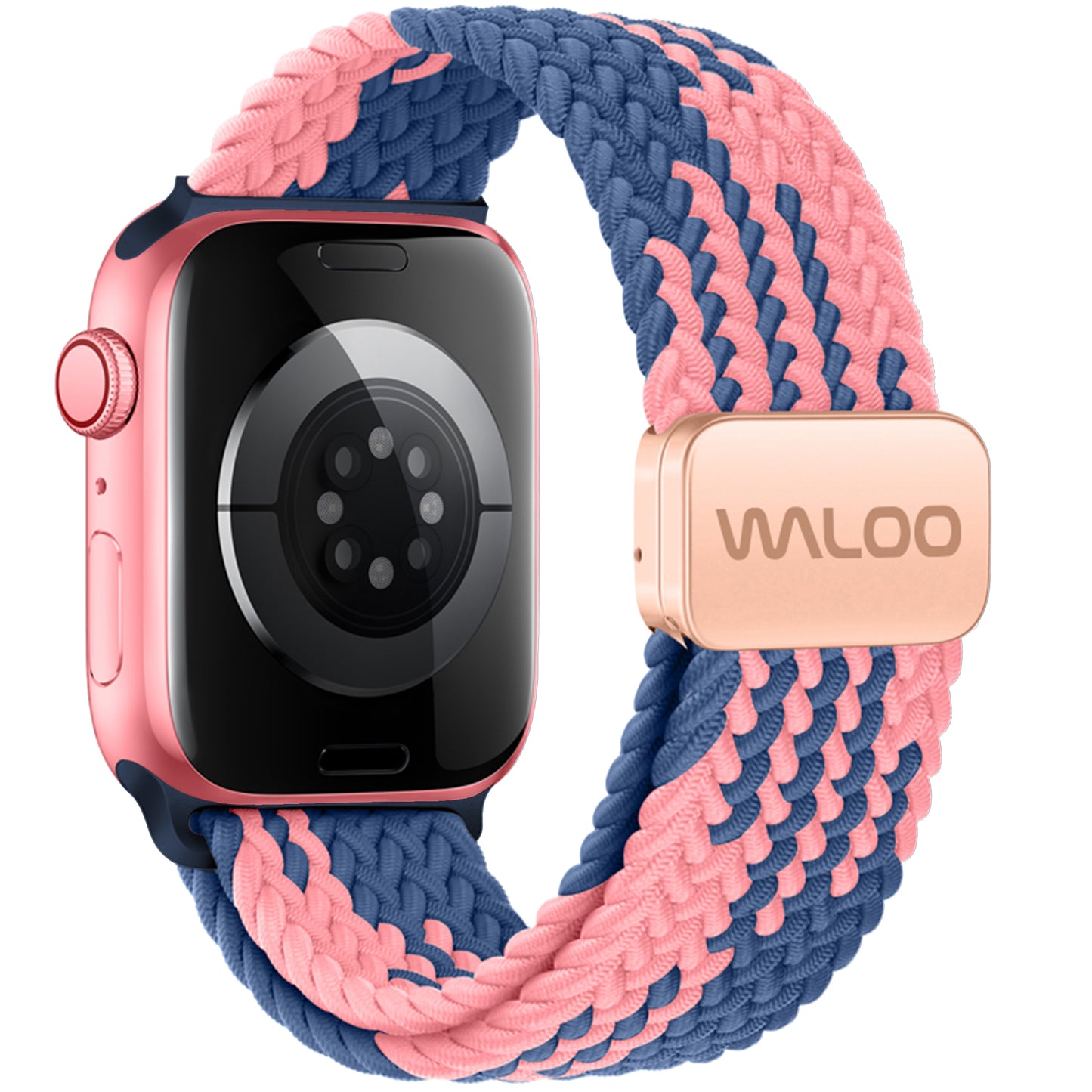 Waloo Braided Nylon Magnetic Loop Band For Apple Watch