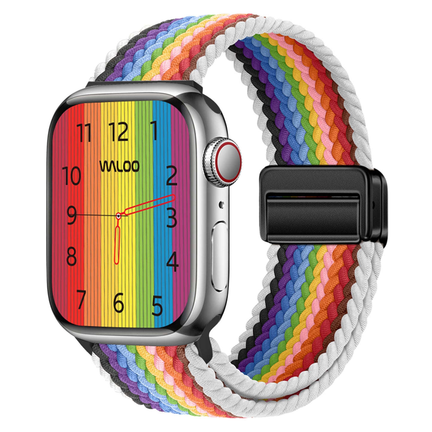 Waloo Braided Nylon Magnetic Loop Band For Apple Watch