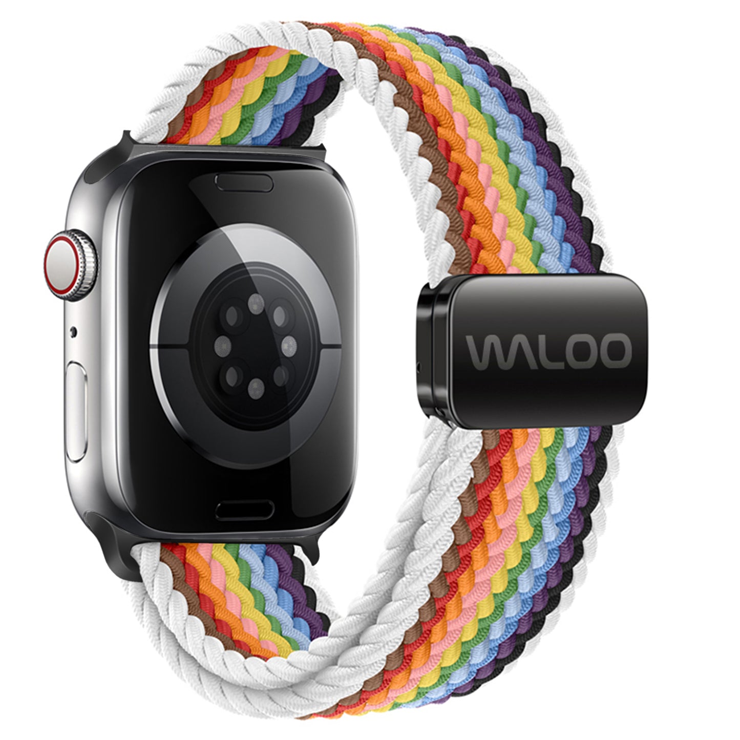 Waloo Braided Nylon Magnetic Loop Band For Apple Watch