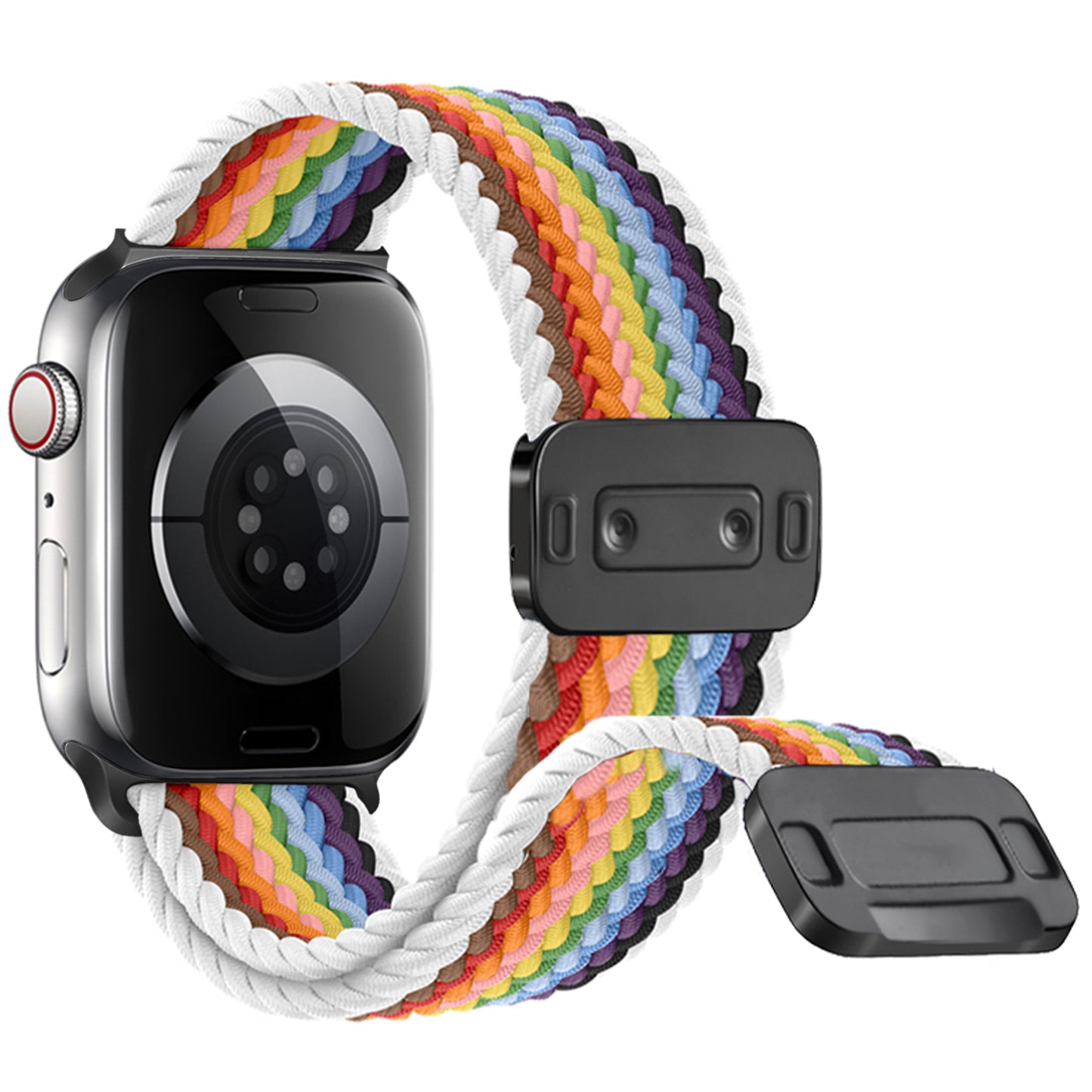 Waloo Braided Nylon Magnetic Loop Band For Apple Watch
