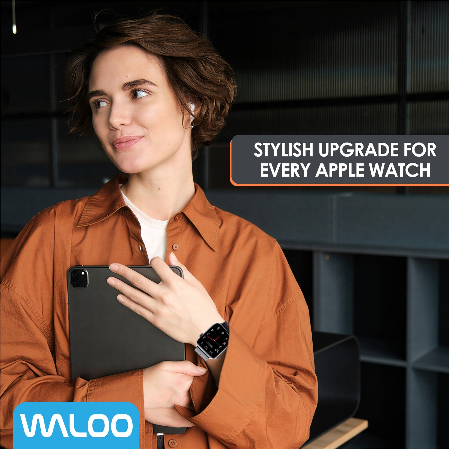 Waloo Breathable Leather Band For Apple Watch