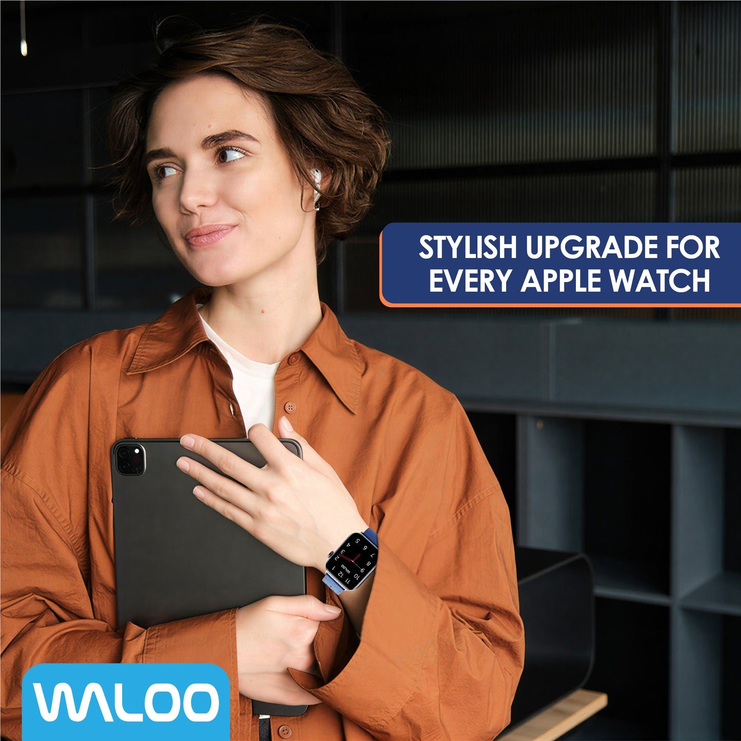 Waloo Breathable Leather Band For Apple Watch
