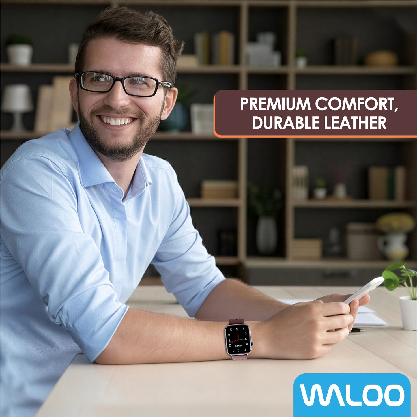 Waloo Breathable Leather Band For Apple Watch