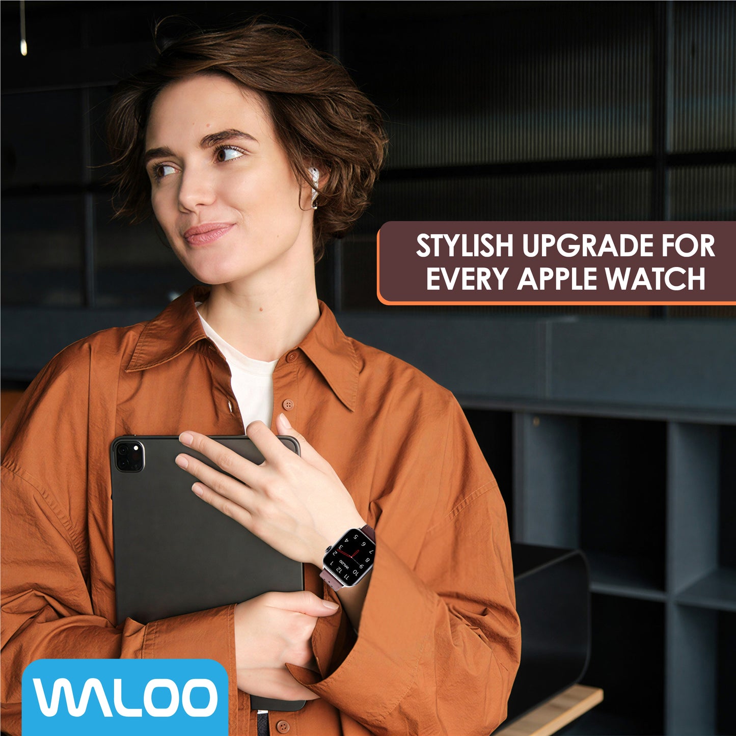 Waloo Breathable Leather Band For Apple Watch