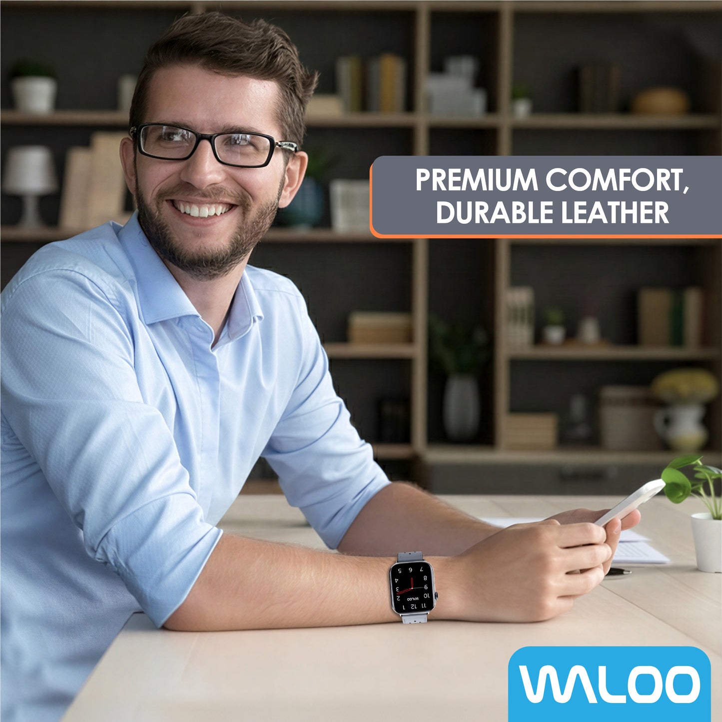 Waloo Breathable Leather Band For Apple Watch