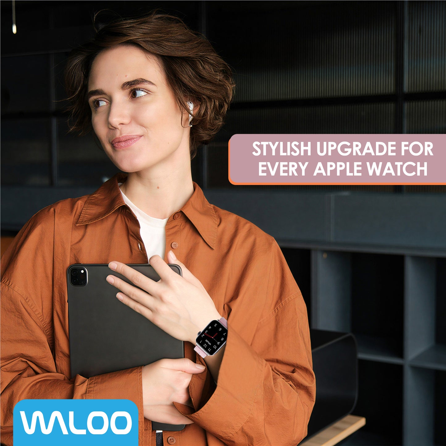 Waloo Breathable Leather Band For Apple Watch