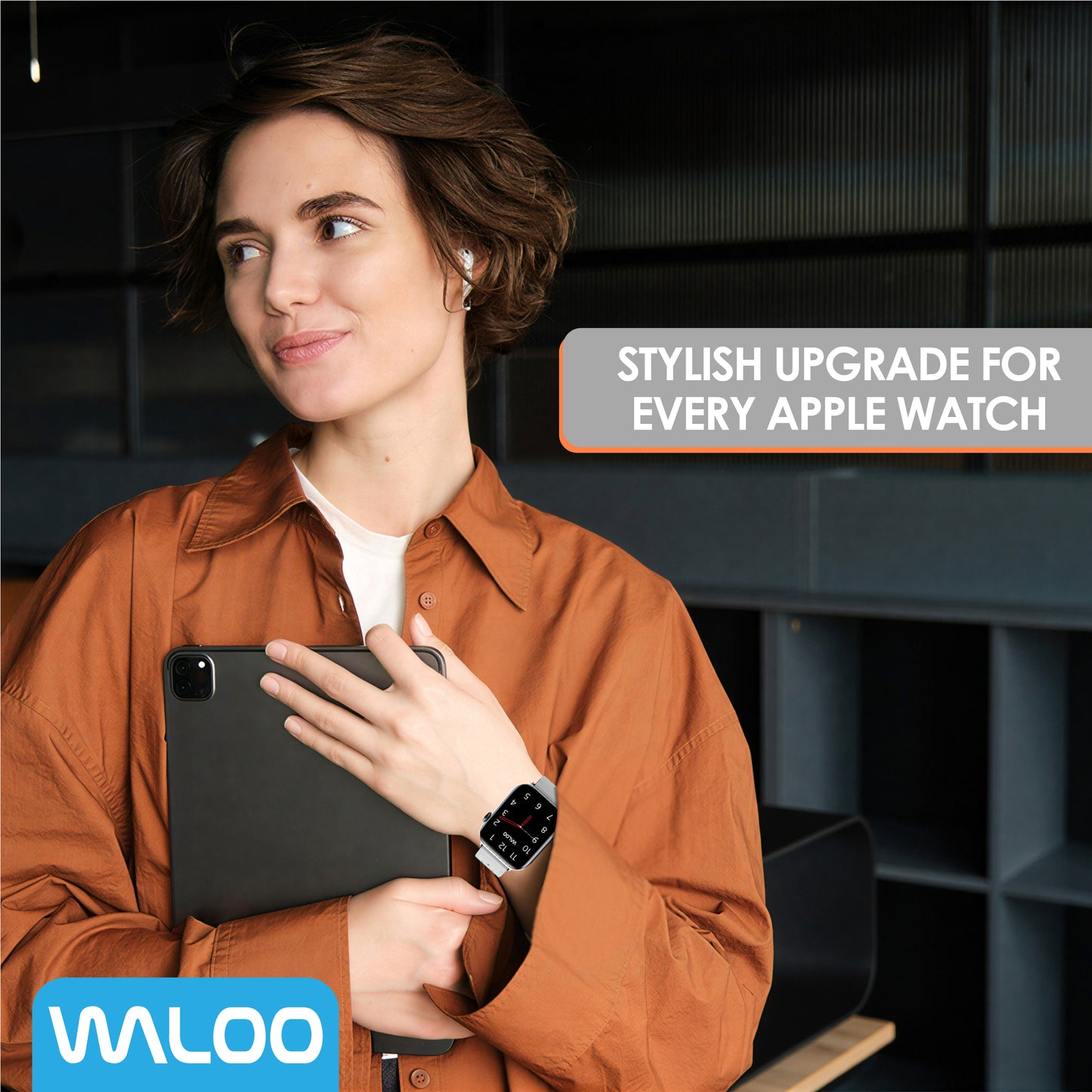 Waloo Breathable Leather Band For Apple Watch