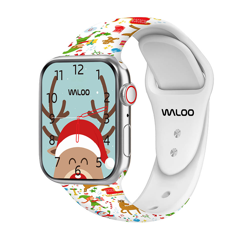 Waloo Christmas/Holiday Fun Silicone Sport Band For Apple Watch