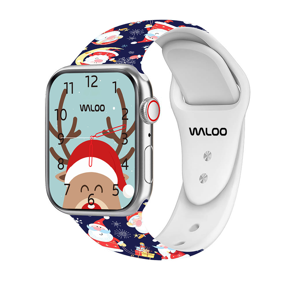 Waloo Christmas/Holiday Fun Silicone Sport Band For Apple Watch