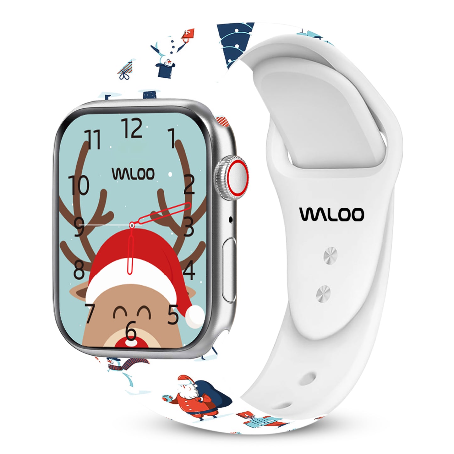 Waloo Christmas/Holiday Fun Silicone Sport Band For Apple Watch