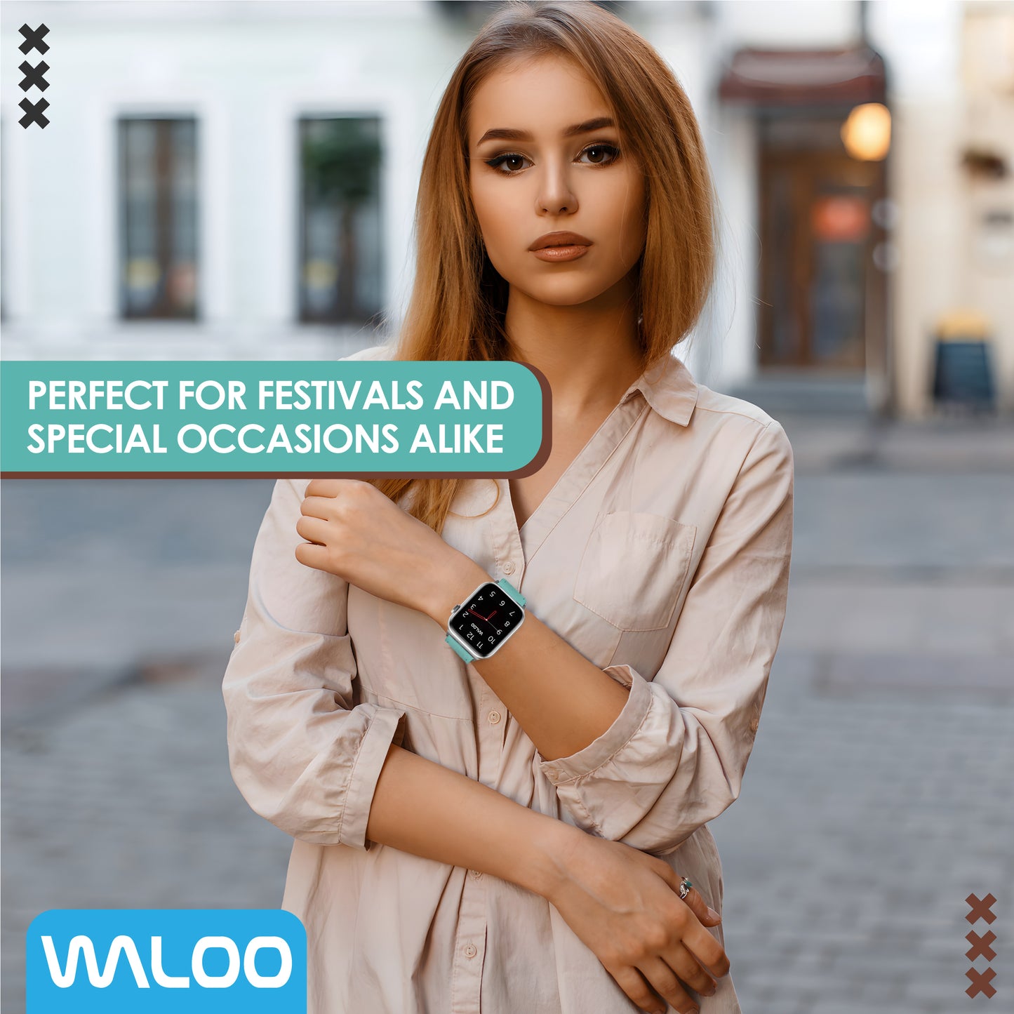 Waloo Classic Leather Band For Apple Watch