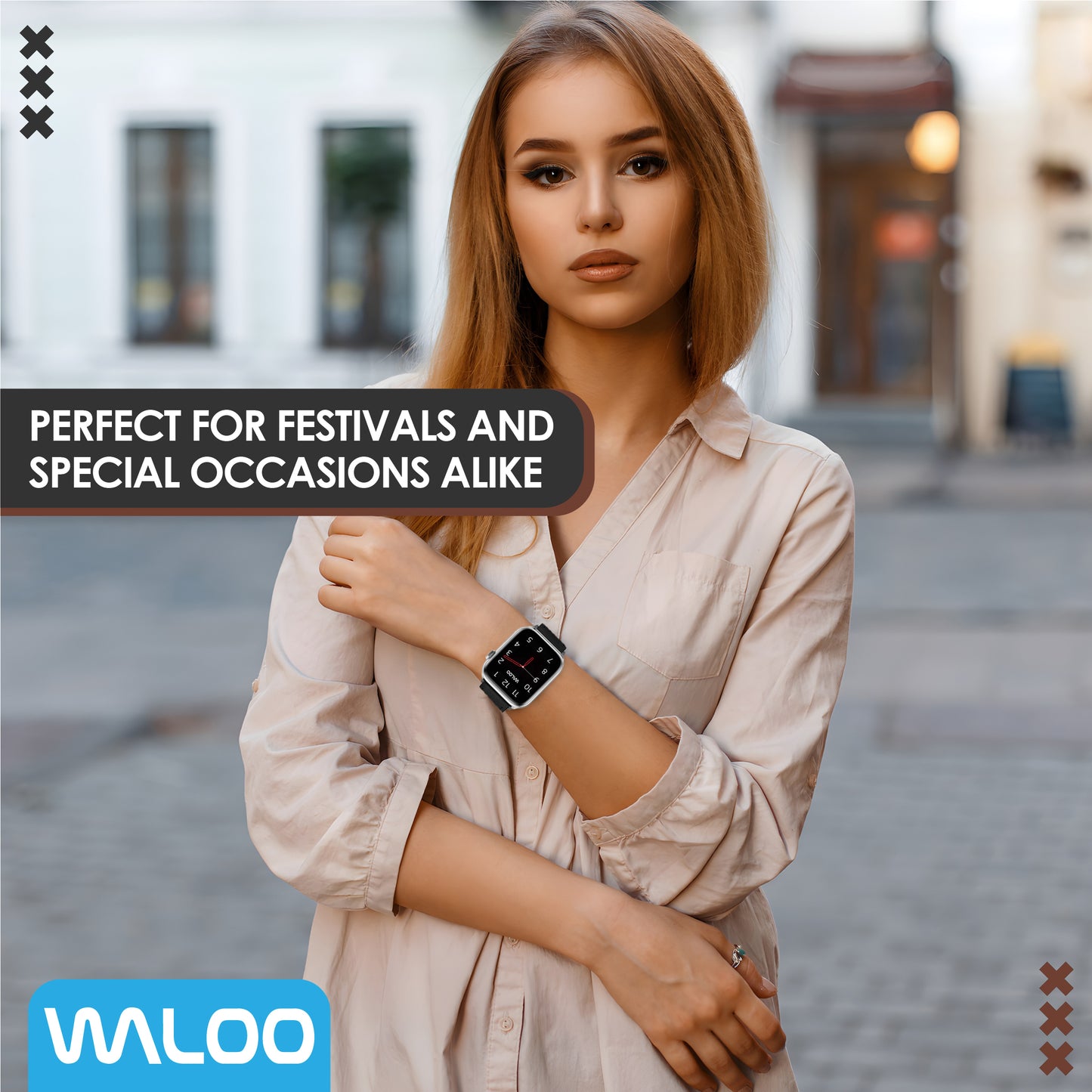 Waloo Classic Leather Band For Apple Watch