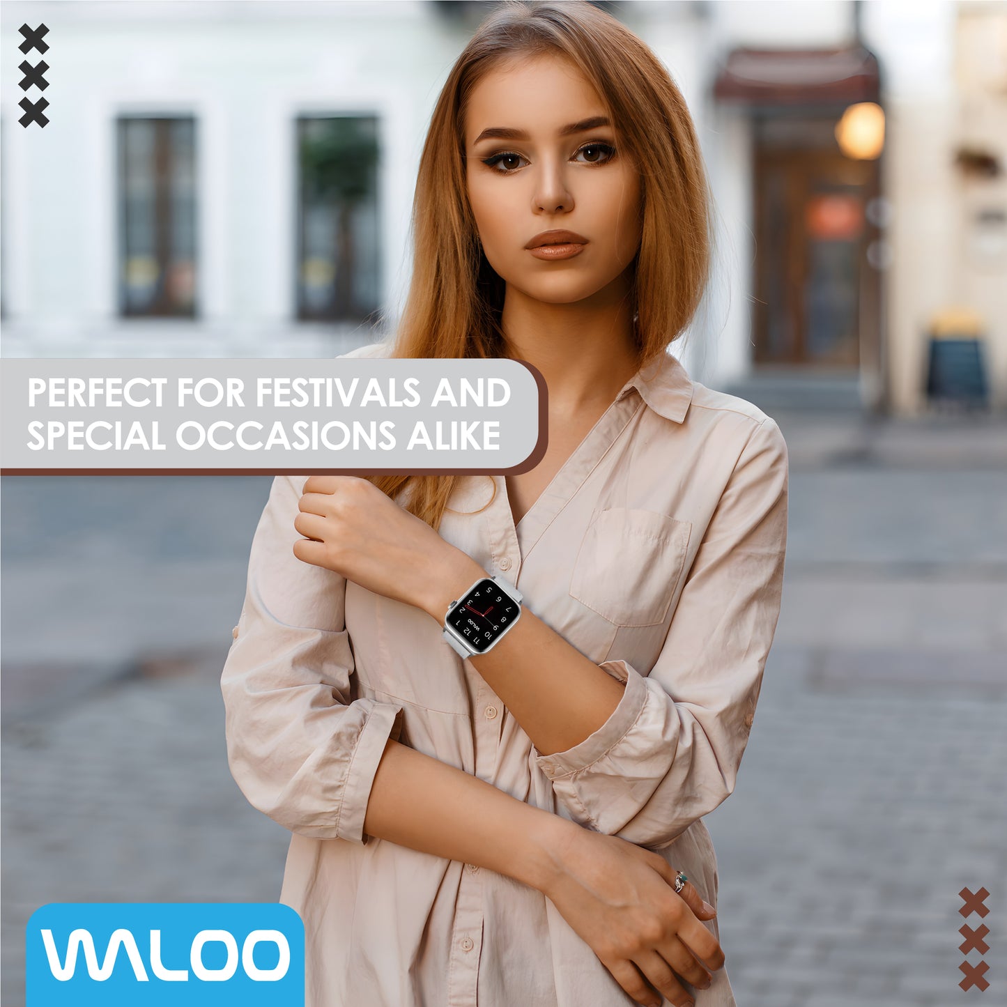 Waloo Classic Leather Band For Apple Watch
