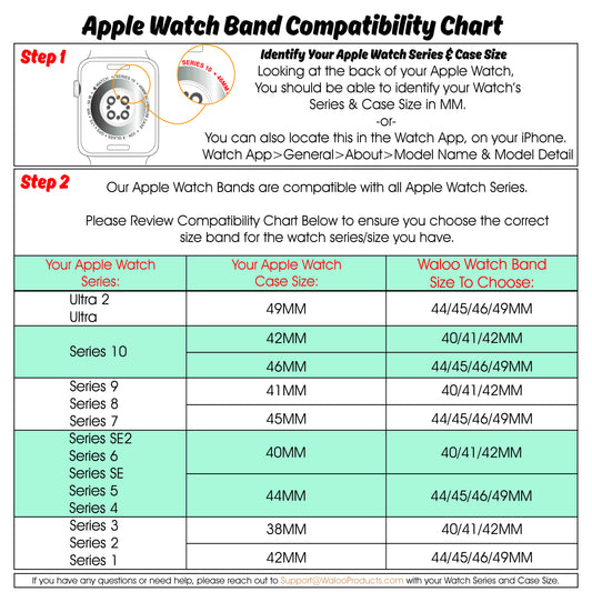 Apple Watch Band Compatibility Size Chart