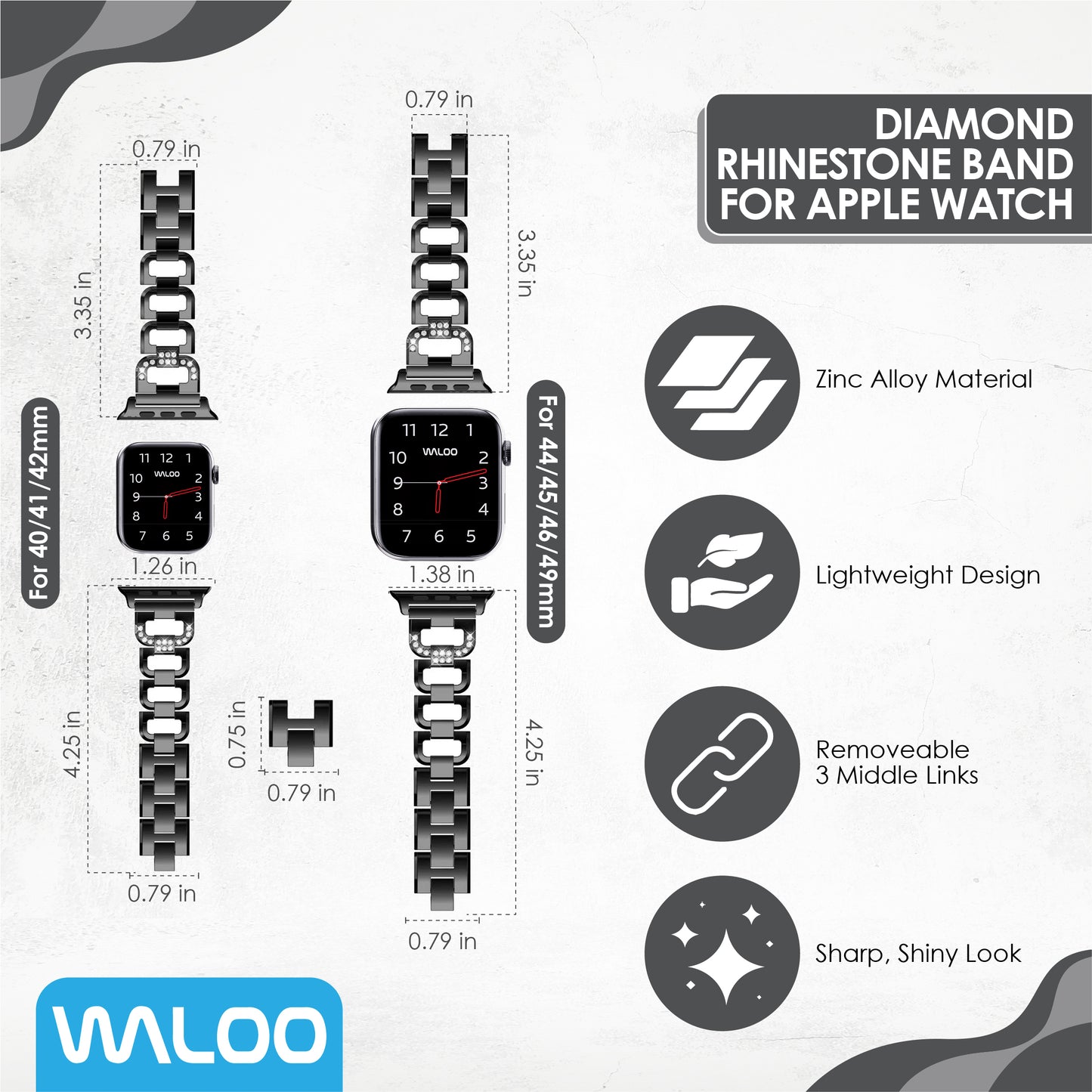 Waloo Diamond Rhinestone Band For Apple Watch