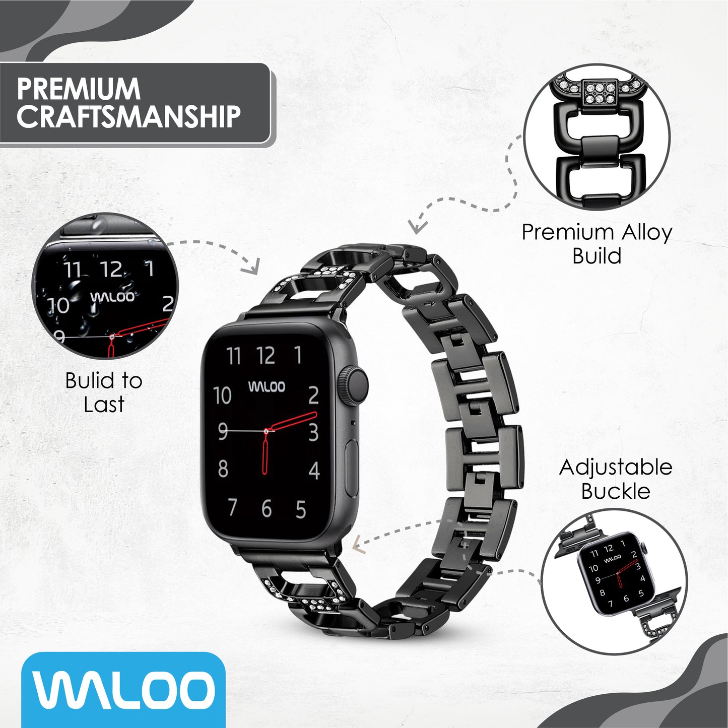 Waloo Diamond Rhinestone Band For Apple Watch