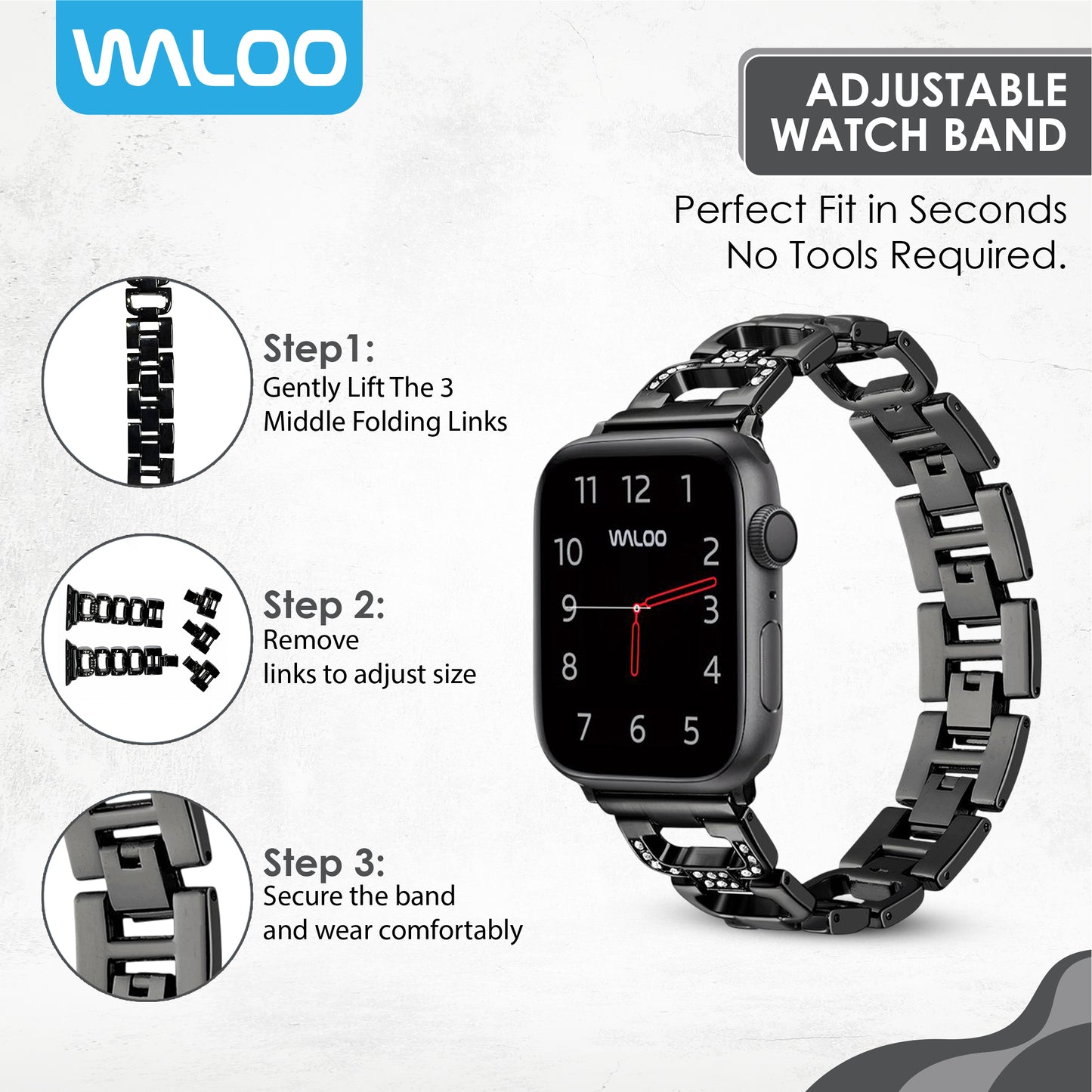 Waloo Diamond Rhinestone Band For Apple Watch
