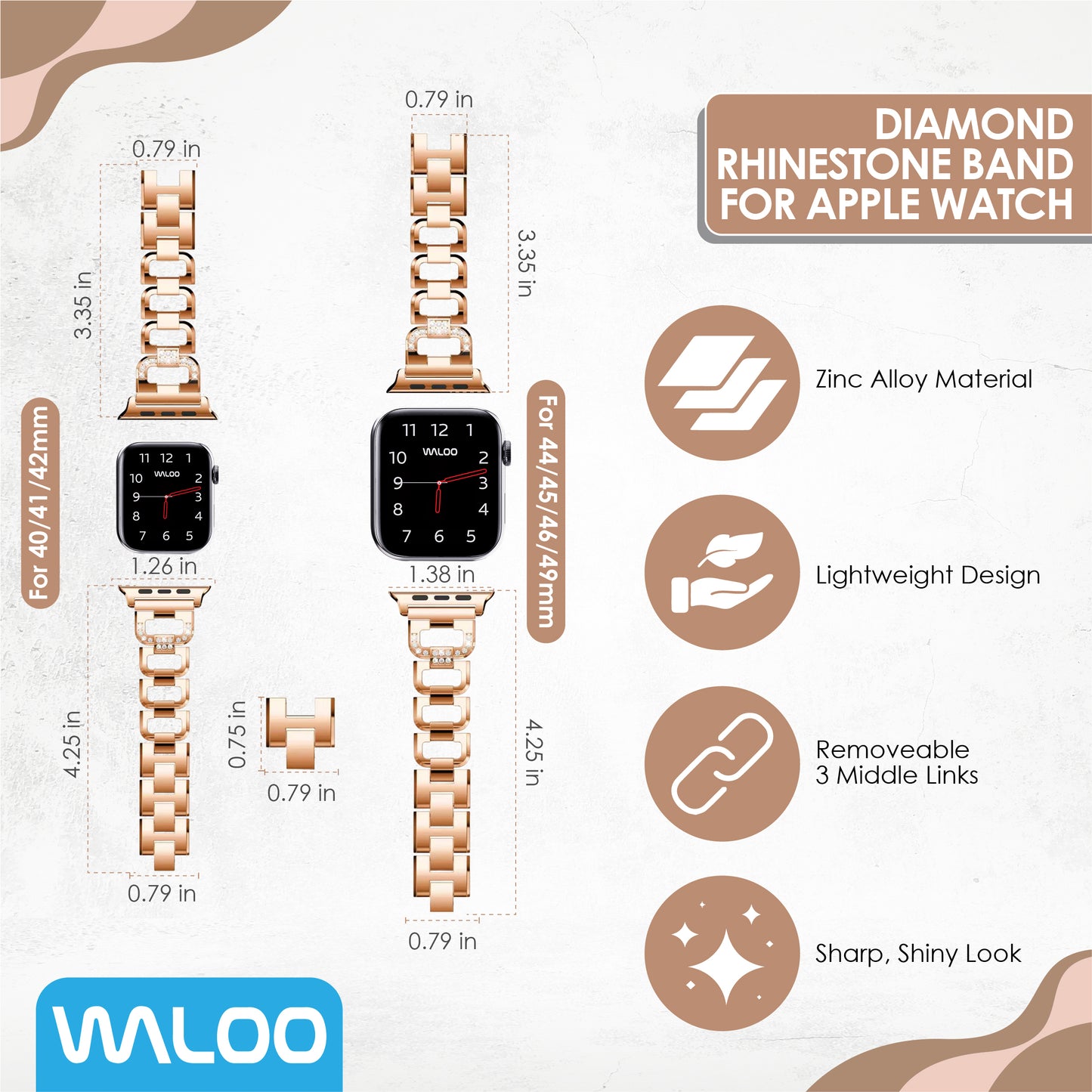 Waloo Diamond Rhinestone Band For Apple Watch
