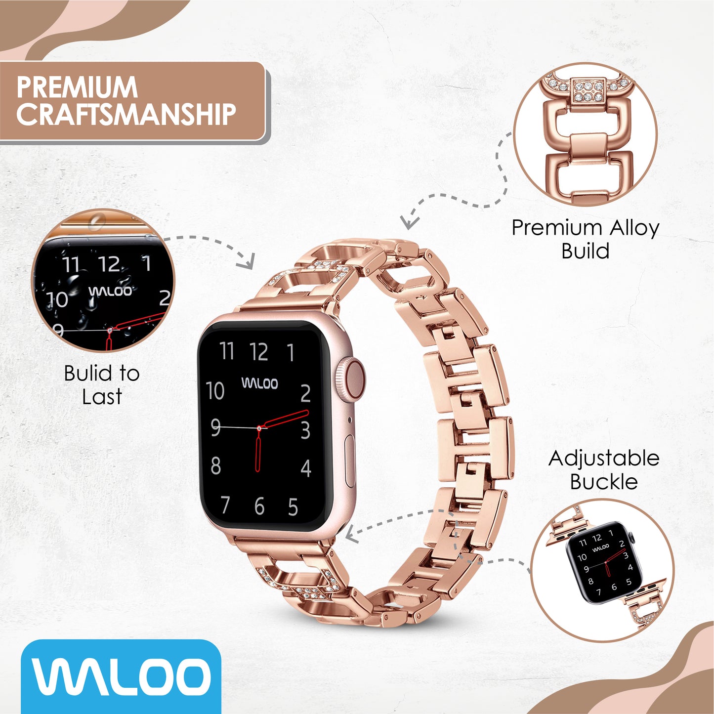 Waloo Diamond Rhinestone Band For Apple Watch