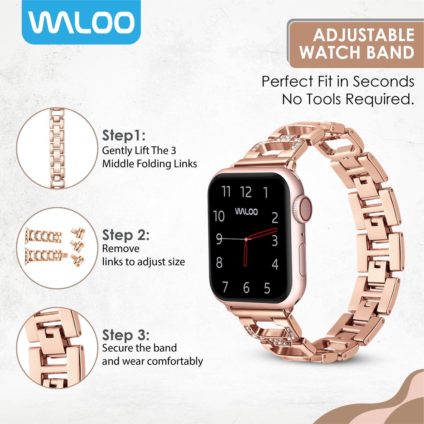 Waloo Diamond Rhinestone Band For Apple Watch