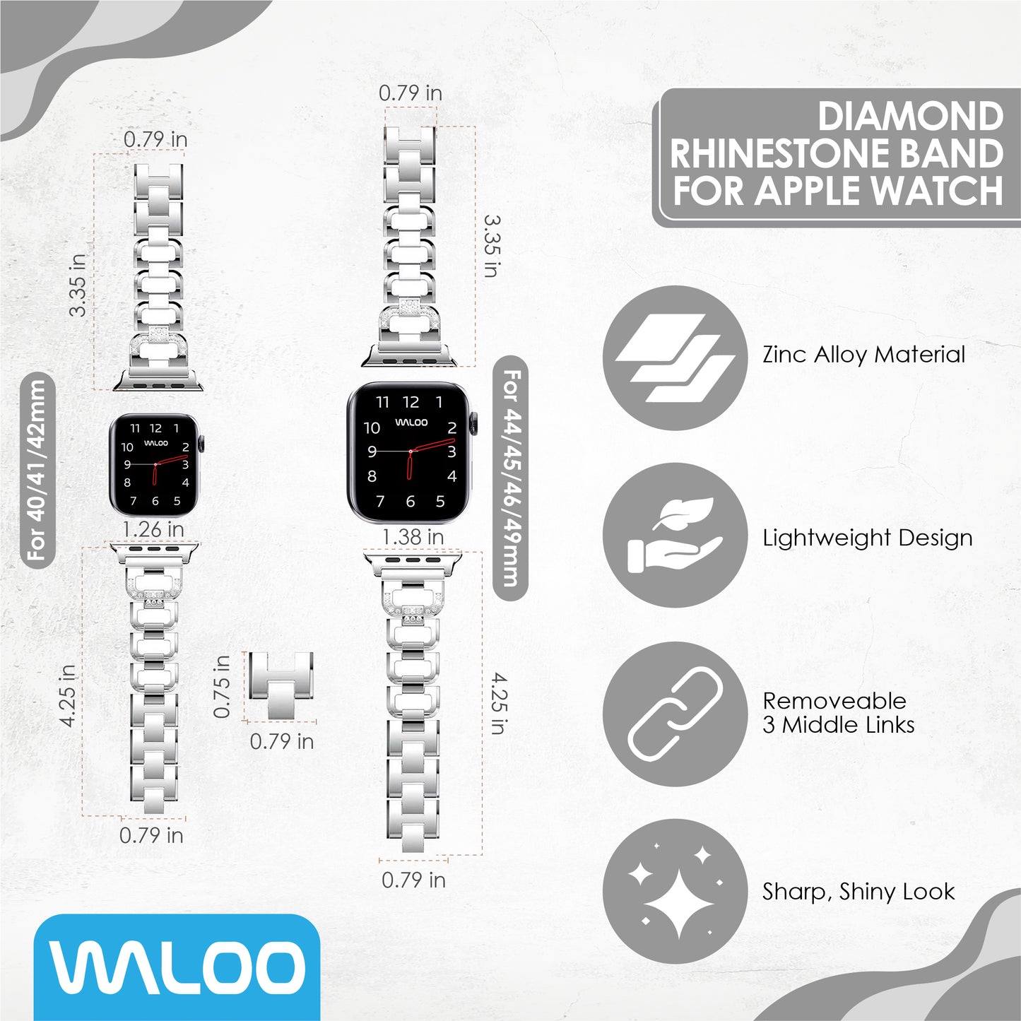 Waloo Diamond Rhinestone Band For Apple Watch
