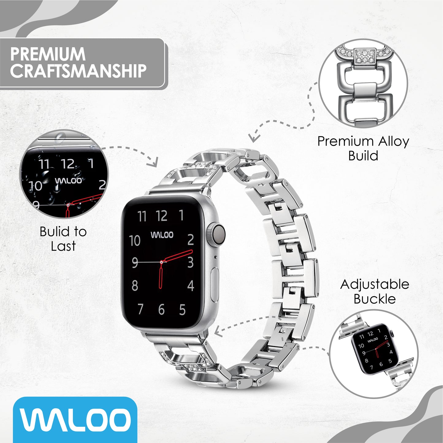 Waloo Diamond Rhinestone Band For Apple Watch