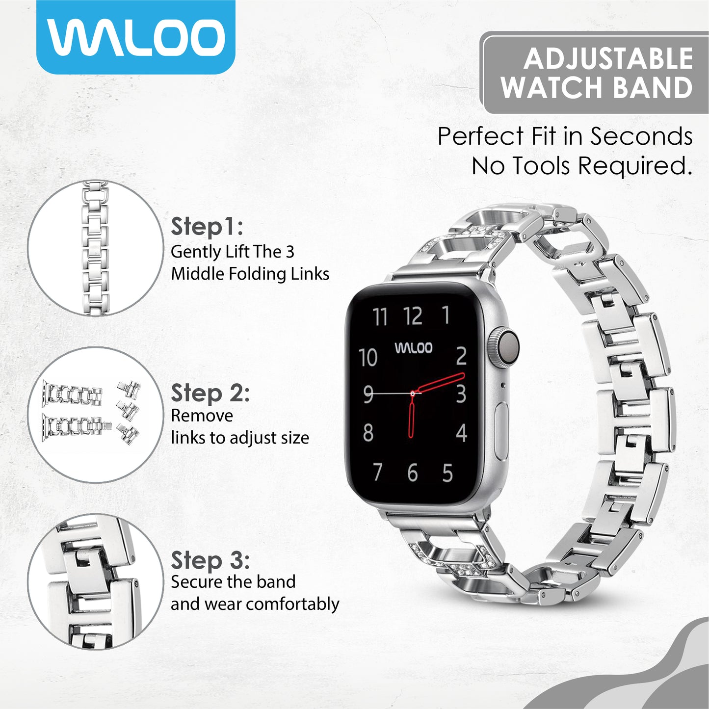 Waloo Diamond Rhinestone Band For Apple Watch