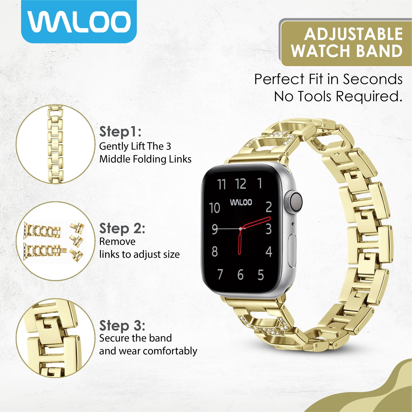 Waloo Diamond Rhinestone Band For Apple Watch
