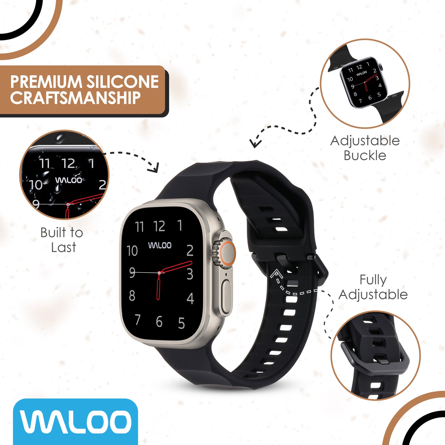 Waloo Explorer Silicone Band For Apple Watch
