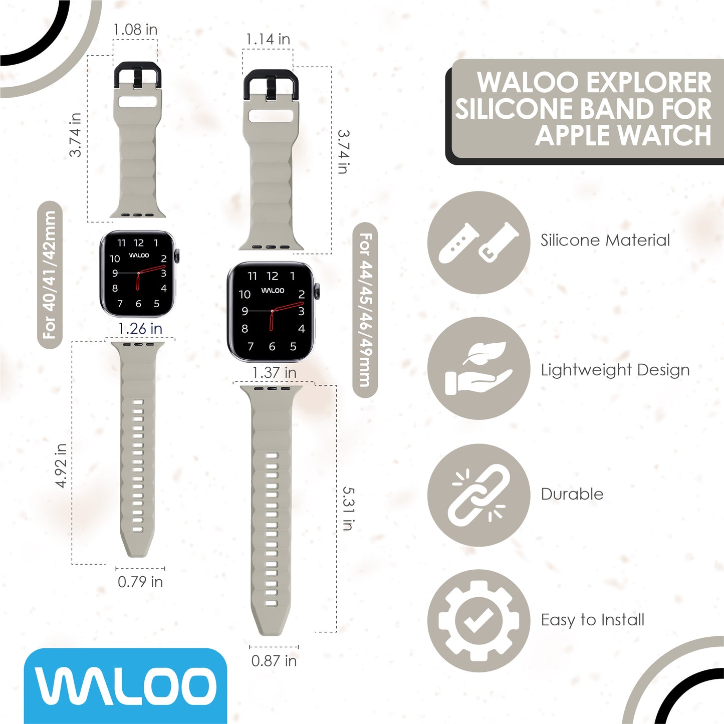 Waloo Explorer Silicone Band For Apple Watch