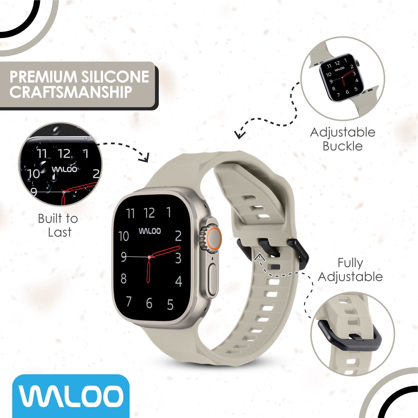 Waloo Explorer Silicone Band For Apple Watch