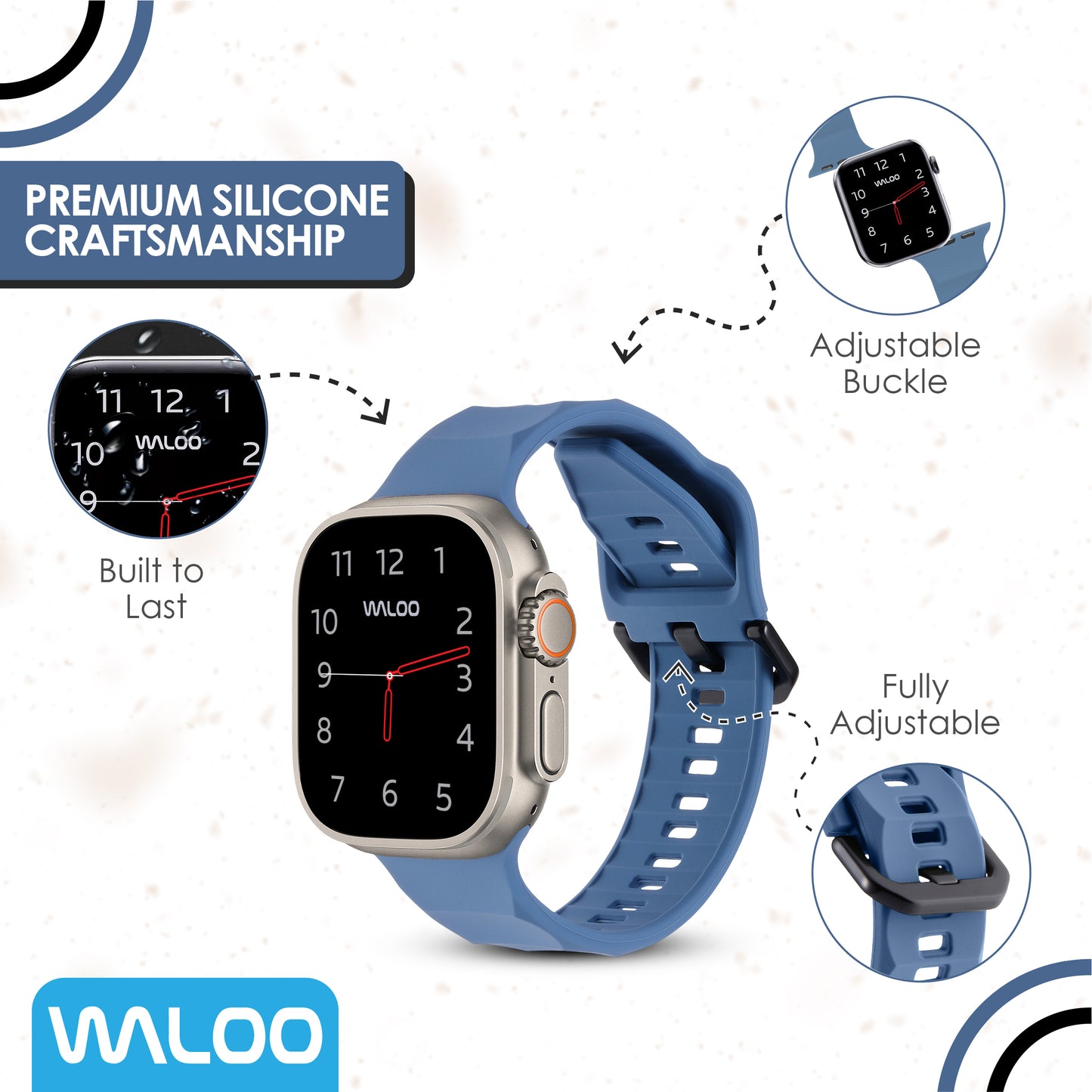 Waloo Explorer Silicone Band For Apple Watch