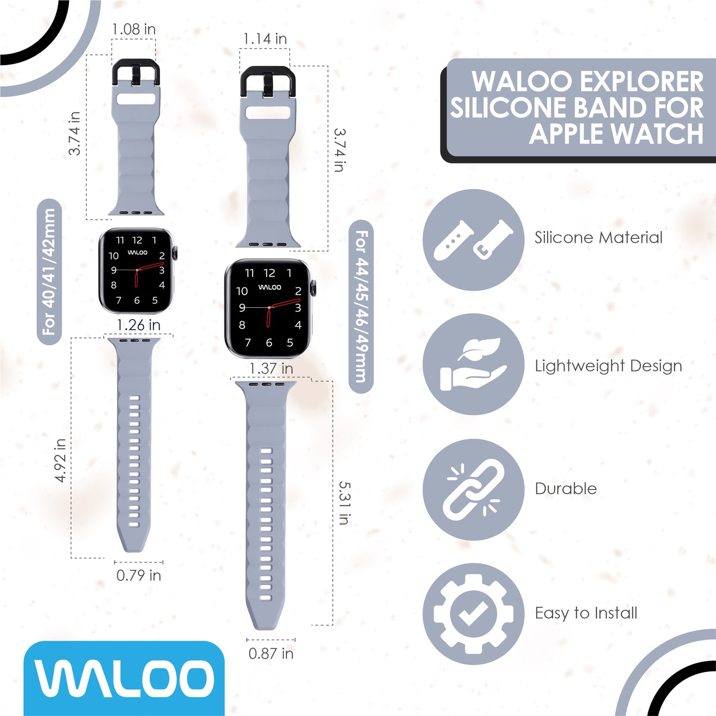 Waloo Explorer Silicone Band For Apple Watch