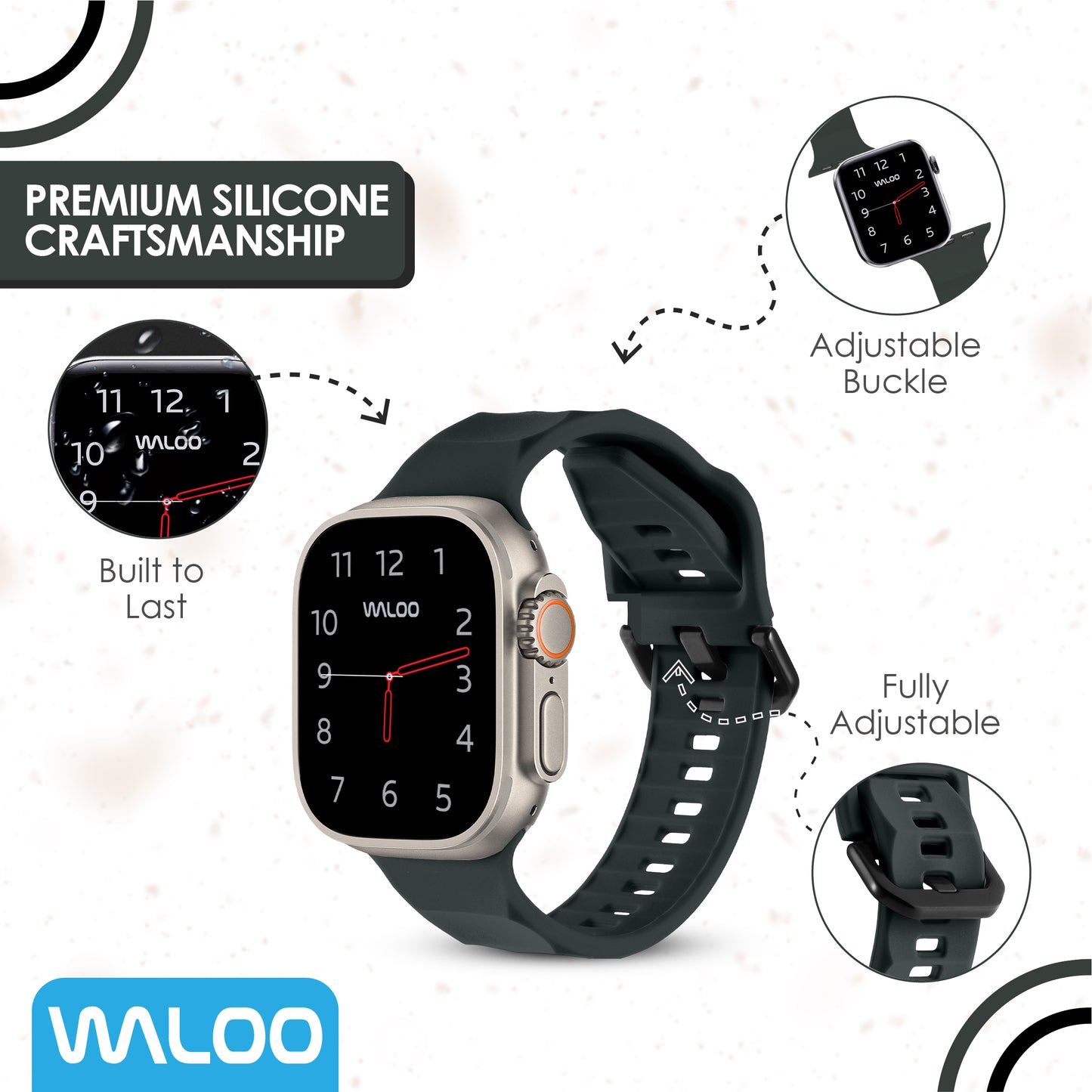 Waloo Explorer Silicone Band For Apple Watch