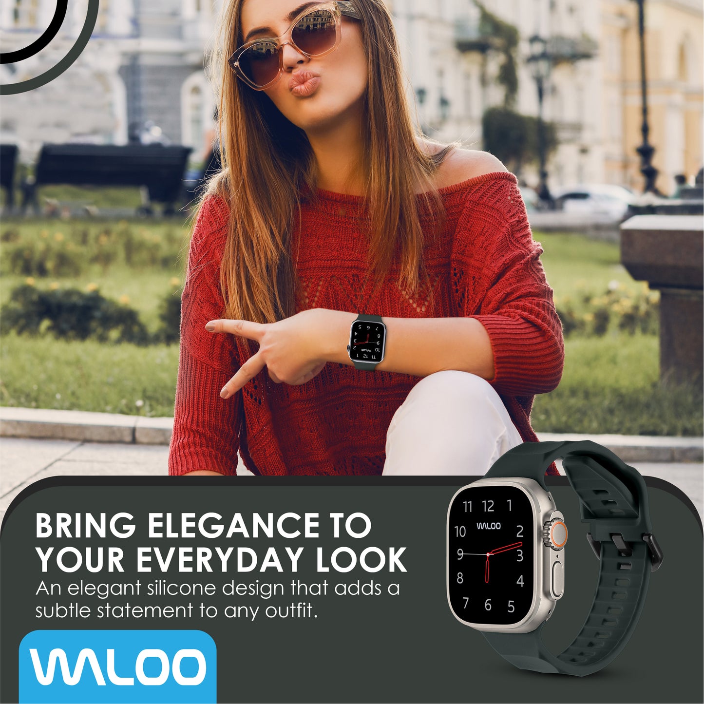 Waloo Explorer Silicone Band For Apple Watch